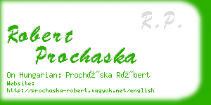 robert prochaska business card